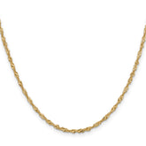 14K 1.9mm Singapore Chain
